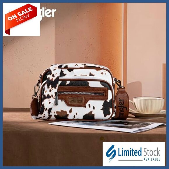 Vegan Leather Crossbody Bag with Multiple Pockets & Adjustable Strap - Picture 7 of 8